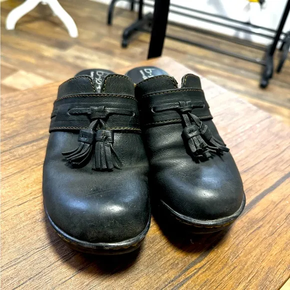 BOC Elsbury Tassel Women's Leather Mules Size 6