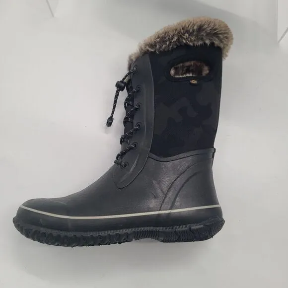 Bogs Arcata Tonal Camo Kid's Winter Boots, Black, K2
