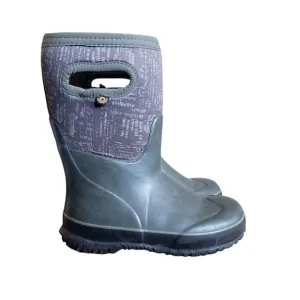 Bogs Boots Kids Size 13 Green Waterproof Sledding Snow Shoeing Warm
