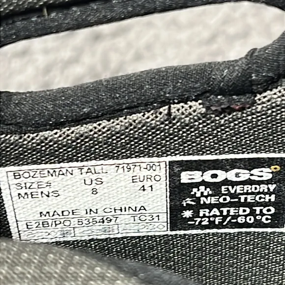 Bogs Bozeman Tall Everdry Neo-Tech Boots Size 8