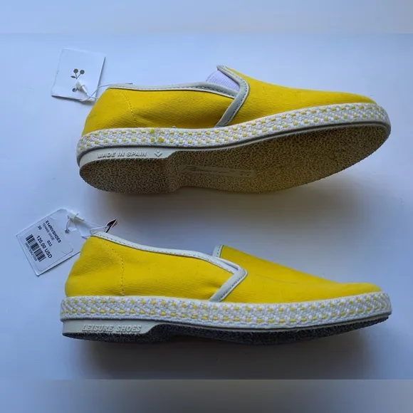 Bonpoint Rivieras Kid’s Yellow Canvas Tennis Shoes