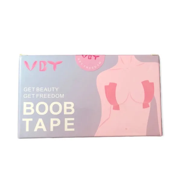 Boob Breast Lift Body Tape with Silicone Breast Petals Reusable Adhesive Bra