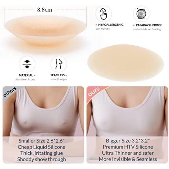 Boob Breast Lift Body Tape with Silicone Breast Petals Reusable Adhesive Bra