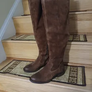 Born a Britton Over The Knee Tall Leather Boots Size 6 for Wom…