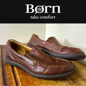 Born brown leather mens size 11.5 shoes, GUC