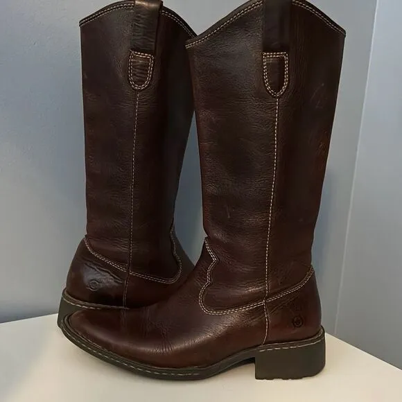 Born Shavano Western Riding Boots 7.5 Women’s Brown Tall