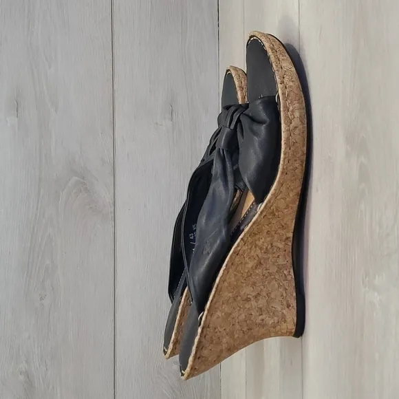 Born Women Comfort Slide Cork Wedge Sandals shoes sz 11