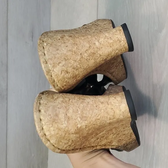 Born Women Comfort Slide Cork Wedge Sandals shoes sz 11