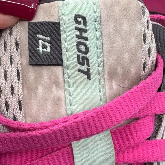 Brooks Ghost 14 Shoes Women Size 8 Gray/Pink Running Sneakers 120356-1B-024