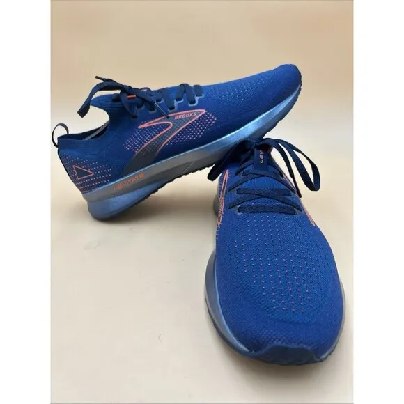 Brooks Levitate Stealthfit GTS 5 Men’s 9 Running Shoes Peacoat Titan Flame