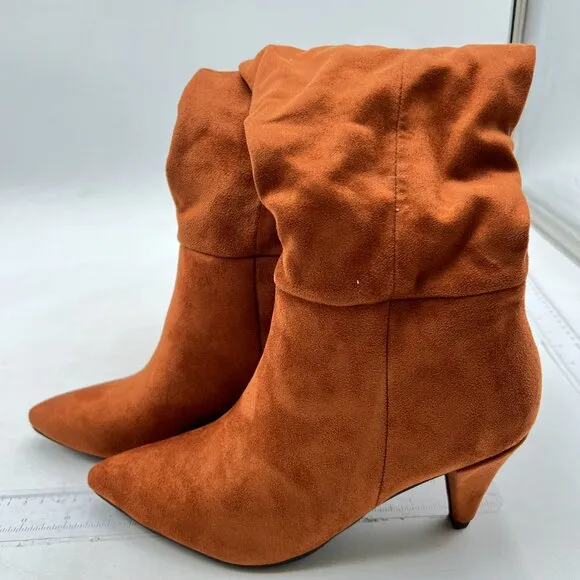 Brown Sassy Cone Heels Thigh High Boots for Women Over The Knee Stretchy Shoes
