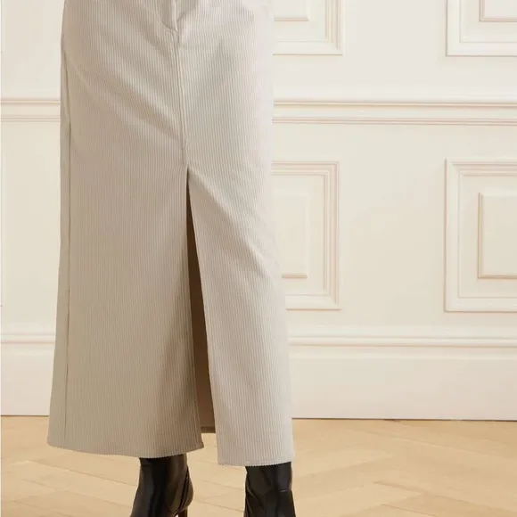 Brunello Cucinelli Cotton-blend corduroy maxiskirt