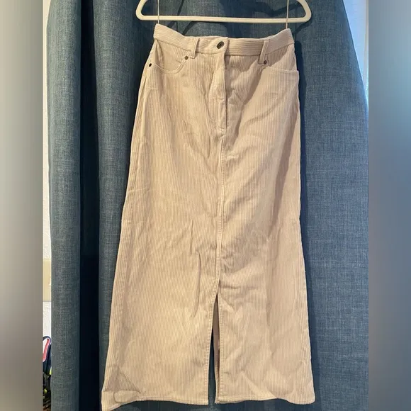 Brunello Cucinelli Cotton-blend corduroy maxiskirt