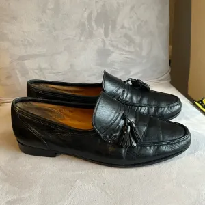 Bruno Magli Braxton Mens Black Leather Dress Shoe Loafers  10.5 perfect shape