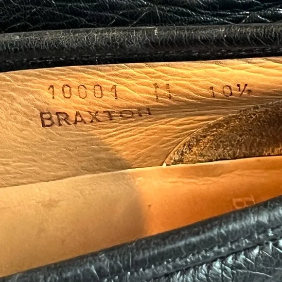 Bruno Magli Braxton Mens Black Leather Dress Shoe Loafers  10.5 perfect shape