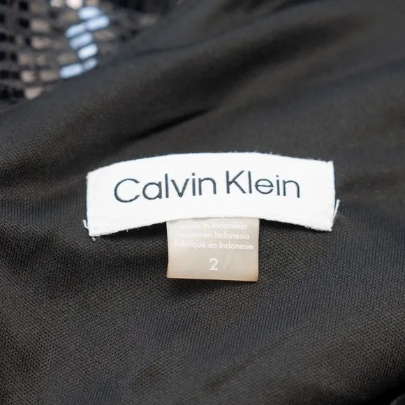 Calvin Klein. Sequined Cowl-Back Sheath Dress.