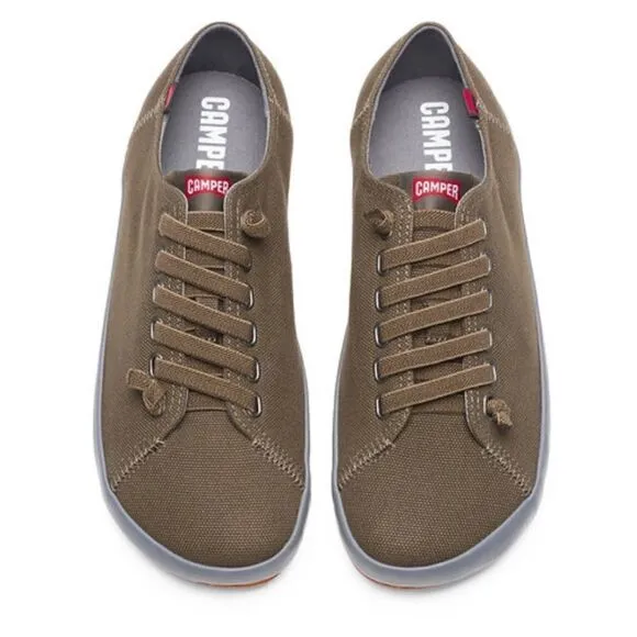 CAMPERPeu Rambla 18869-048 Canvas Military Sneaker Size 11 in Olive