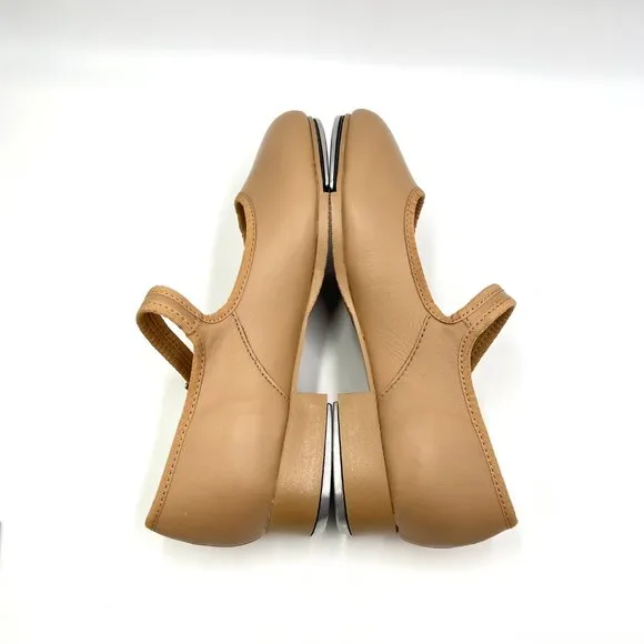 Capezio Womens 3800 Mary Jane Caramel Tan Buckled Dance Tap Shoes Size 6M