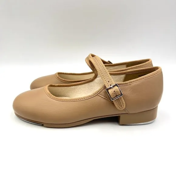 Capezio Womens 3800 Mary Jane Caramel Tan Buckled Dance Tap Shoes Size 6M