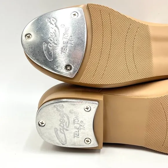 Capezio Womens 3800 Mary Jane Caramel Tan Buckled Dance Tap Shoes Size 6M