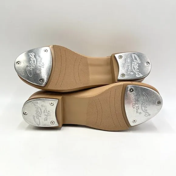 Capezio Womens 3800 Mary Jane Caramel Tan Buckled Dance Tap Shoes Size 6M