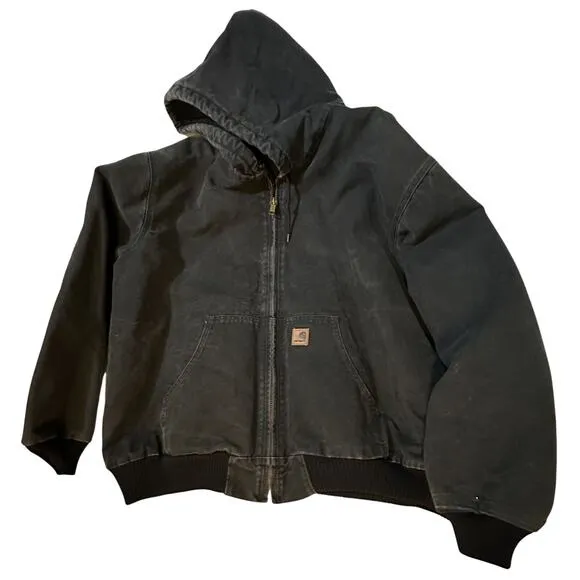 Carhartt J130 Black Hooded Jacket Mens 3XL, Never Worn