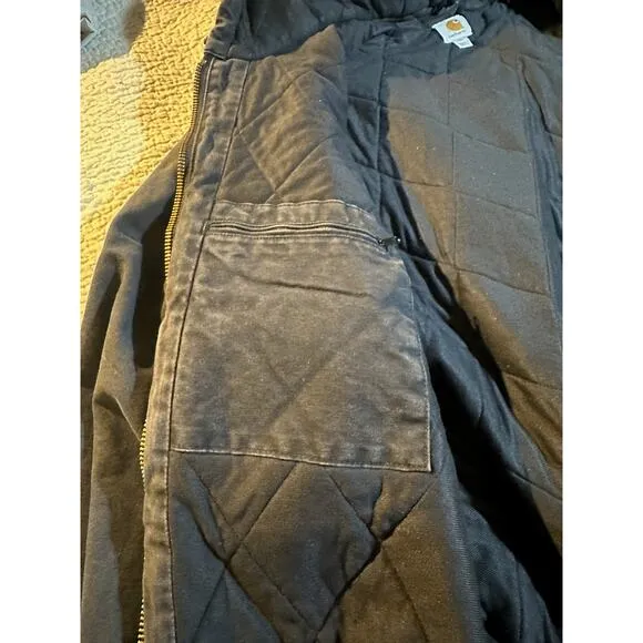 Carhartt J130 Black Hooded Jacket Mens 3XL, Never Worn