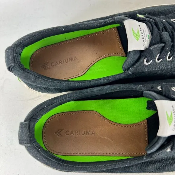 Cariuma Oca Canvas Sneakers Mens size 11 Black Low Top Athletic Shoes 100103B01M