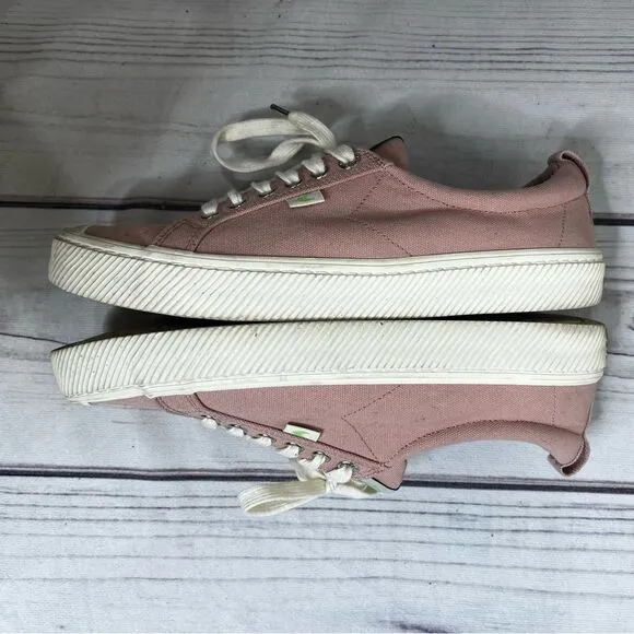 Cariuma OCA Low Rose Canvas Sneakers Shoes Unisex Sz Womens 10.5, Mens 9