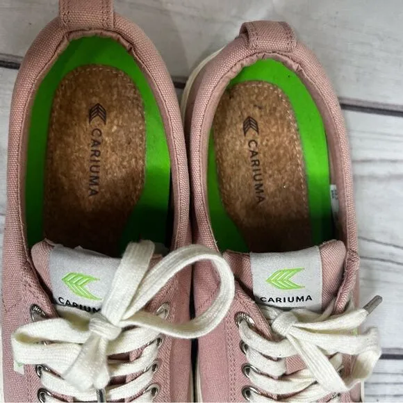 Cariuma OCA Low Rose Canvas Sneakers Shoes Unisex Sz Womens 10.5, Mens 9
