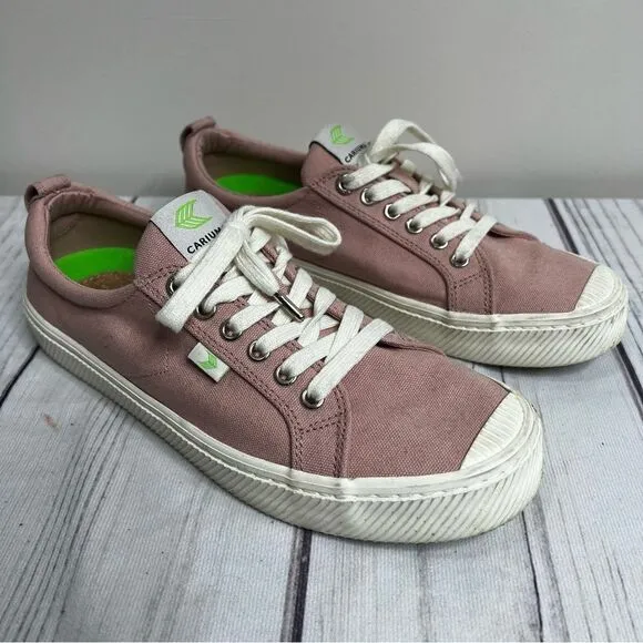 Cariuma OCA Low Rose Canvas Sneakers Shoes Unisex Sz Womens 10.5, Mens 9