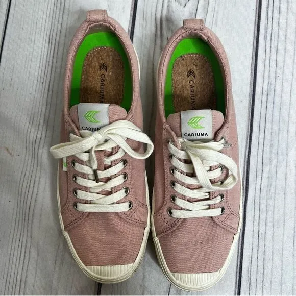 Cariuma OCA Low Rose Canvas Sneakers Shoes Unisex Sz Womens 10.5, Mens 9
