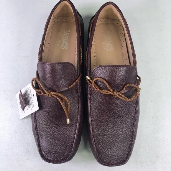 Carlos Santana SFO Leather Lace Loafer Shoes Size 9D