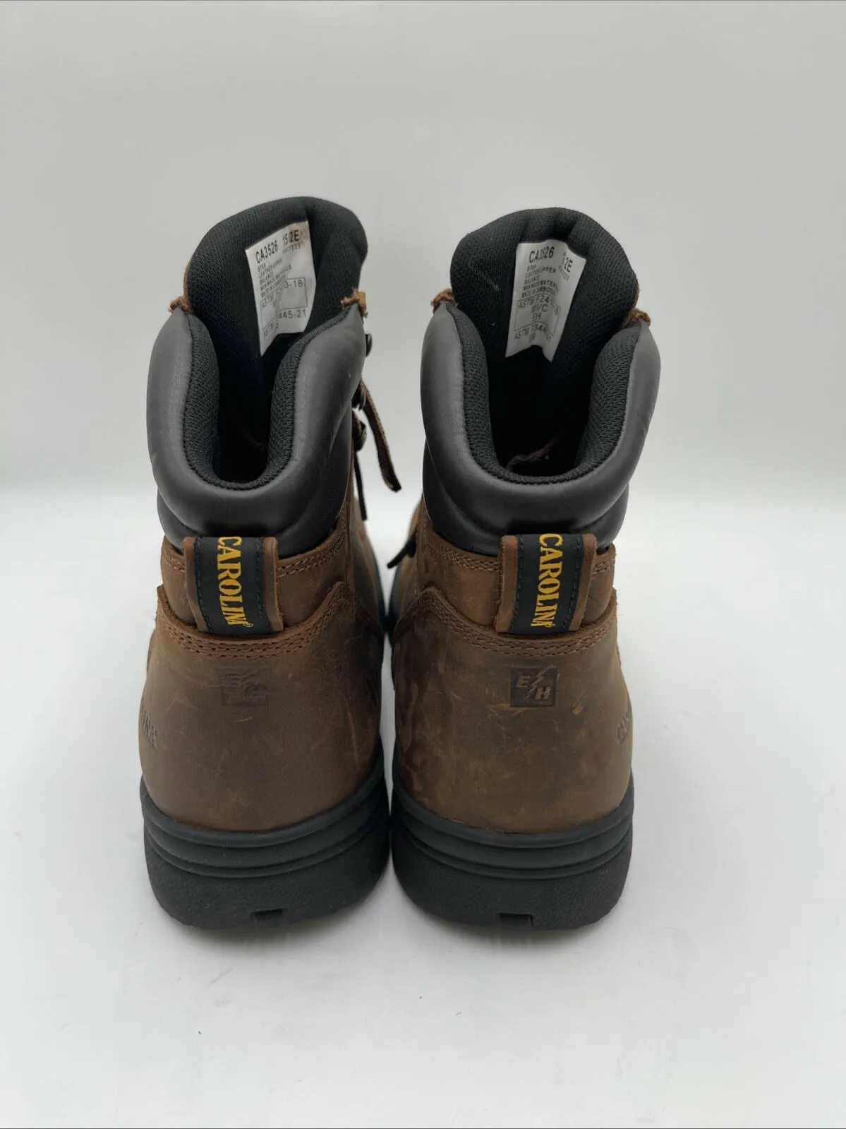 Carolina Men's 6" Waterproof Steel Toe Work Boots Brown Size 15EE - Very Good