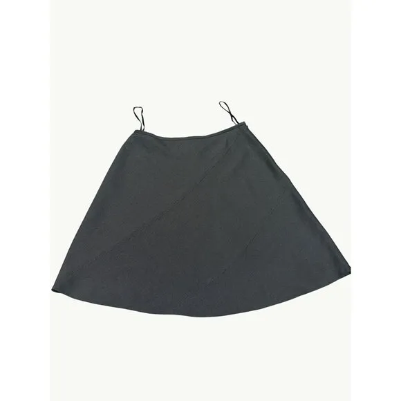 CCC Black Asymmetrical Skirt Polyester Rayon Blend Lining Side Zip Business Wear