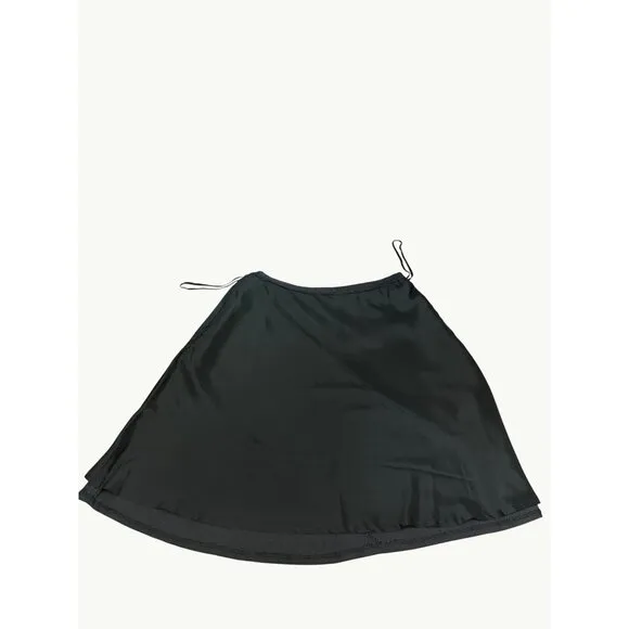 CCC Black Asymmetrical Skirt Polyester Rayon Blend Lining Side Zip Business Wear