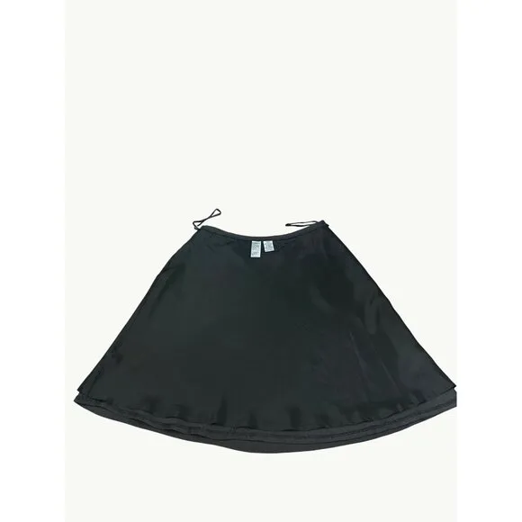 CCC Black Asymmetrical Skirt Polyester Rayon Blend Lining Side Zip Business Wear