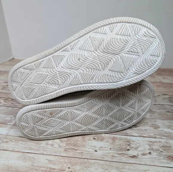 Chaco Chillos Loafer Sneakers Cream Blue Gray White Recycled Canvas Women's 8