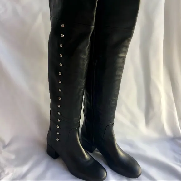 Charles David Military Over Knee Leather Boot 37 7