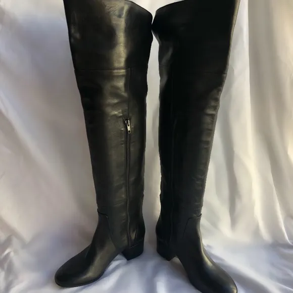 Charles David Military Over Knee Leather Boot 37 7