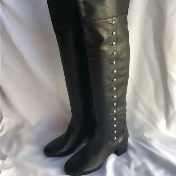 Charles David Military Over Knee Leather Boot 37 7