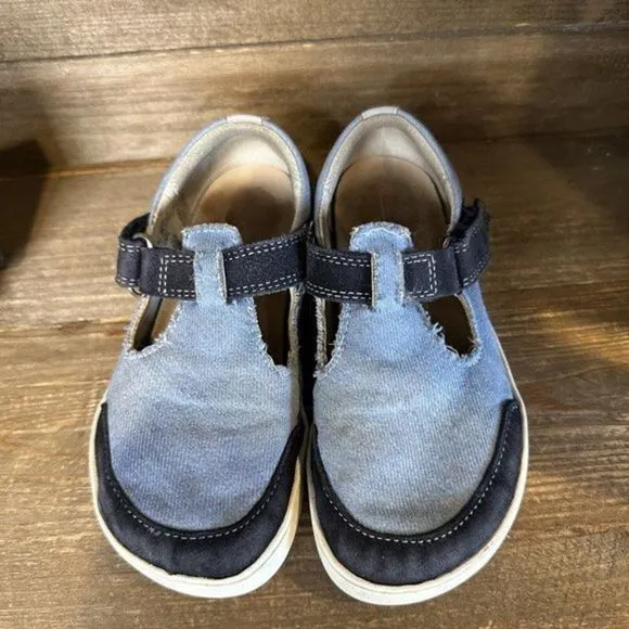 Childerns Little Kids Birkenstock Blue Canvas Denim Sneakers Shoes 29 US 11-11.5