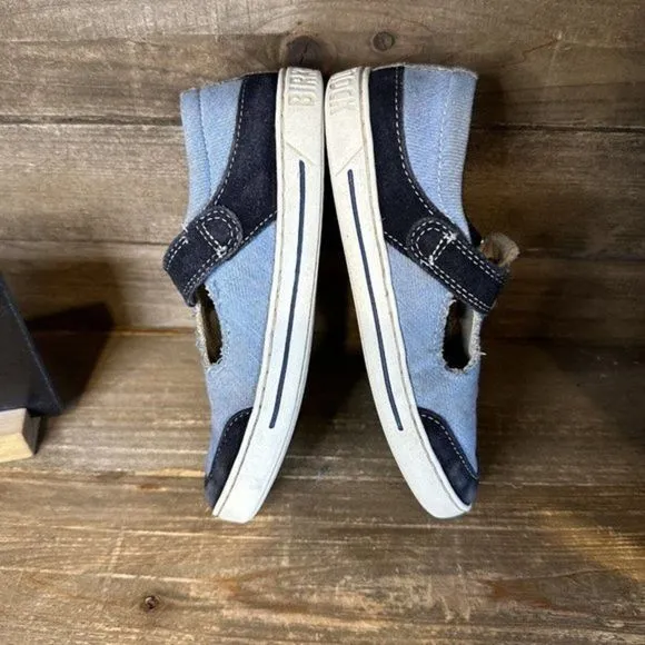 Childerns Little Kids Birkenstock Blue Canvas Denim Sneakers Shoes 29 US 11-11.5