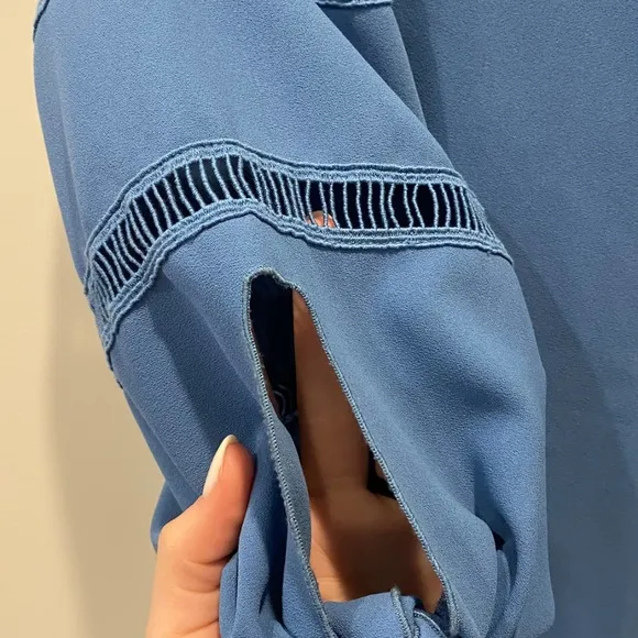 Chloè Riverside Blue Shift Dress Detailed 38 Like New See by Chloè
