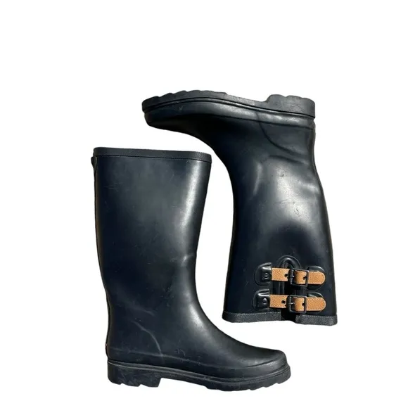 Chooka Women’s Tall Black Rain Rubber Boots Size 9