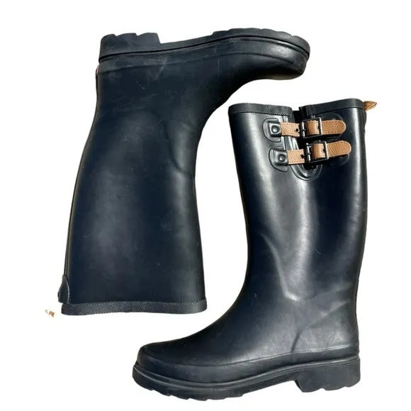 Chooka Women’s Tall Black Rain Rubber Boots Size 9