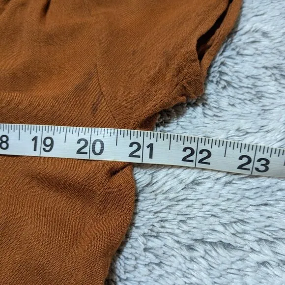 Christy Dawn the Dawn Dress Midi Rust Gauze Orange Brown Medium