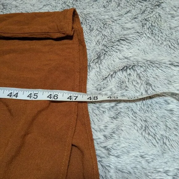 Christy Dawn the Dawn Dress Midi Rust Gauze Orange Brown Medium