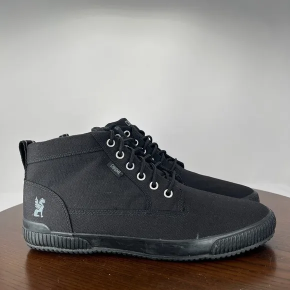Chrome Industries 415 Shoes Men's 11.5 Black Canvas High Top Lace-Up Sneakers