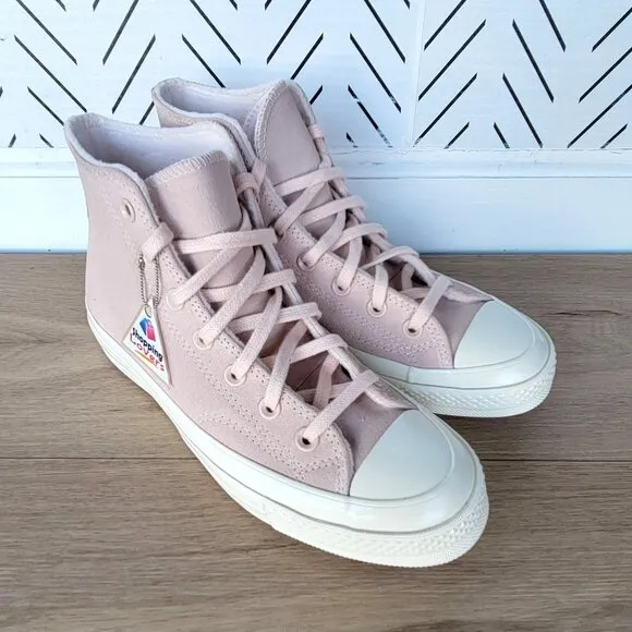 ⭐Chuck 70 High Top Suede Pebble Pink Peach Sneakers Size 8 Womens Shoes A07901C